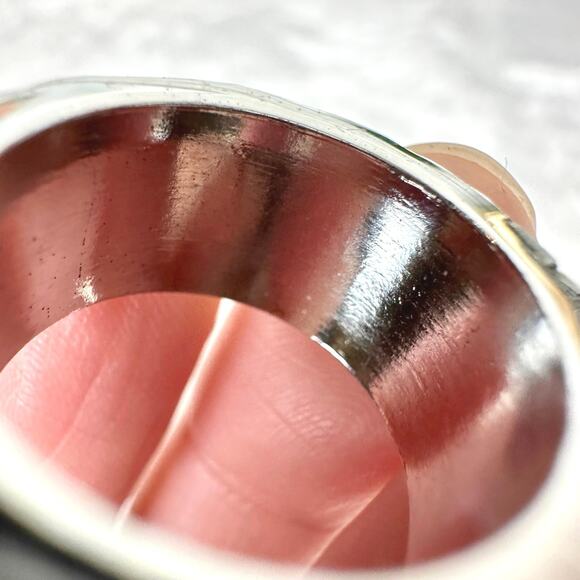 DIOR RING Trotter maroon red and silver. Excellent! U.S. size 6.625 (6 5/8) - Picture 8 of 9